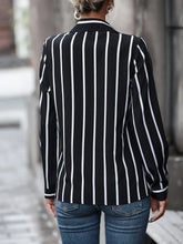 Striped Print Button Front Shirt